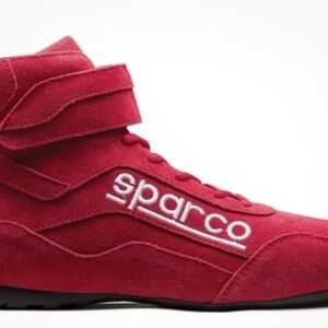 Sparco Red Racing Suede High-Top Shoe